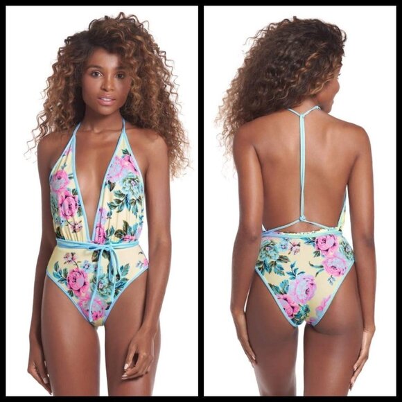 MAAJI Smooth Skies Safary Reversible Convertible Strap One-Piece Swimsuit S NWT - Picture 4 of 16
